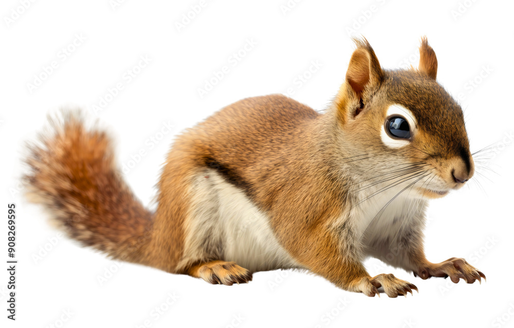 Closeup of cute beautiful little small brown squirrel isolated on transparent background. Fluffy and furry forest woodland rodent animal, adorable and funny mammal, baby, beauty, tail Closeup of cute beautiful little small brown squirrel isolated on transparent background. Fluffy and furry forest woodland rodent animal, adorable and funny mammal, baby, beauty, tail