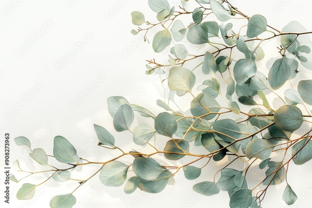 A close-up shot of a bunch of green leaves, ideal for use in nature or botanical-themed designs A close-up shot of a bunch of green leaves, ideal for use in nature or botanical-themed designs