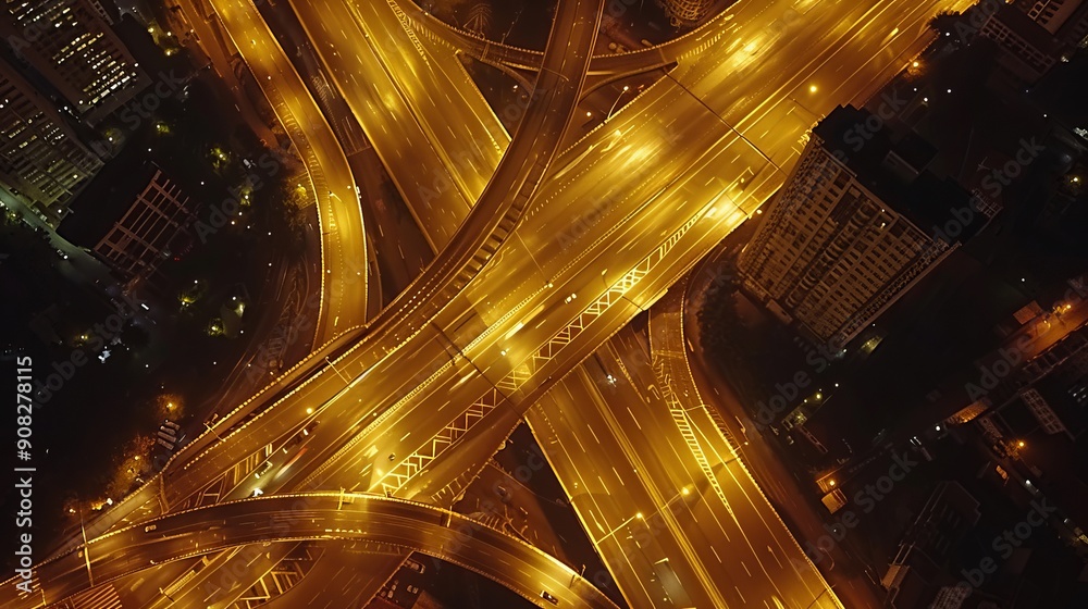 Highway Interchange at Night 9 Highway Interchange at Night 9