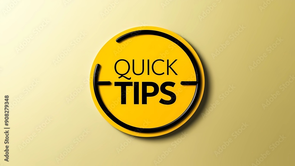 Yellow Circle Quick Tips Design
Yellow Circle Quick Tips Design