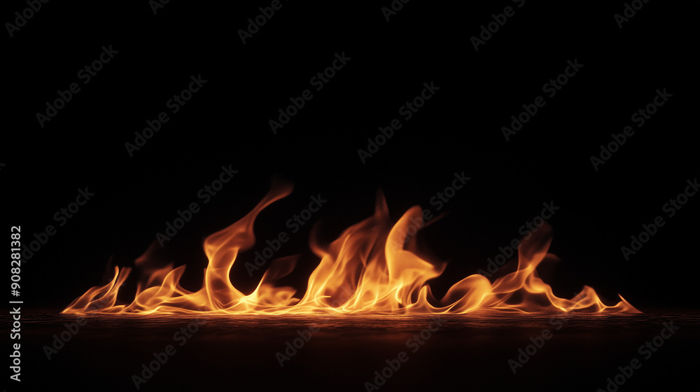 Big Size and Wide Fire at Black Background
Big Size and Wide Fire at Black Background