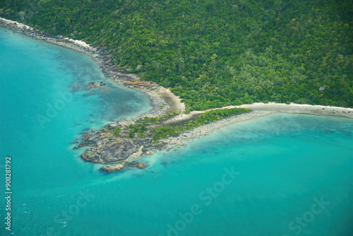 Aerial view of the cape of Green Point in Airlie Beach, Queensland, Australia photo