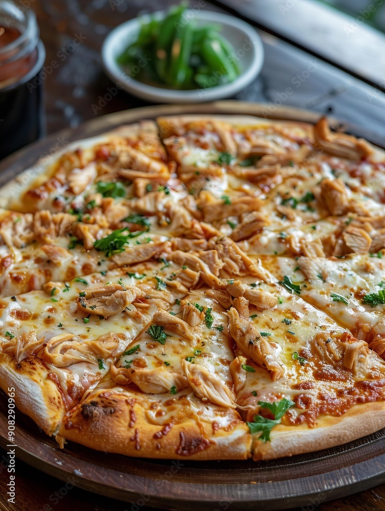 Delicious Chicken Pizza with Red Peppers 2 Delicious Chicken Pizza with Red Peppers 2