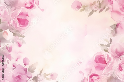 Free watercolor Rose blossom drawing white background