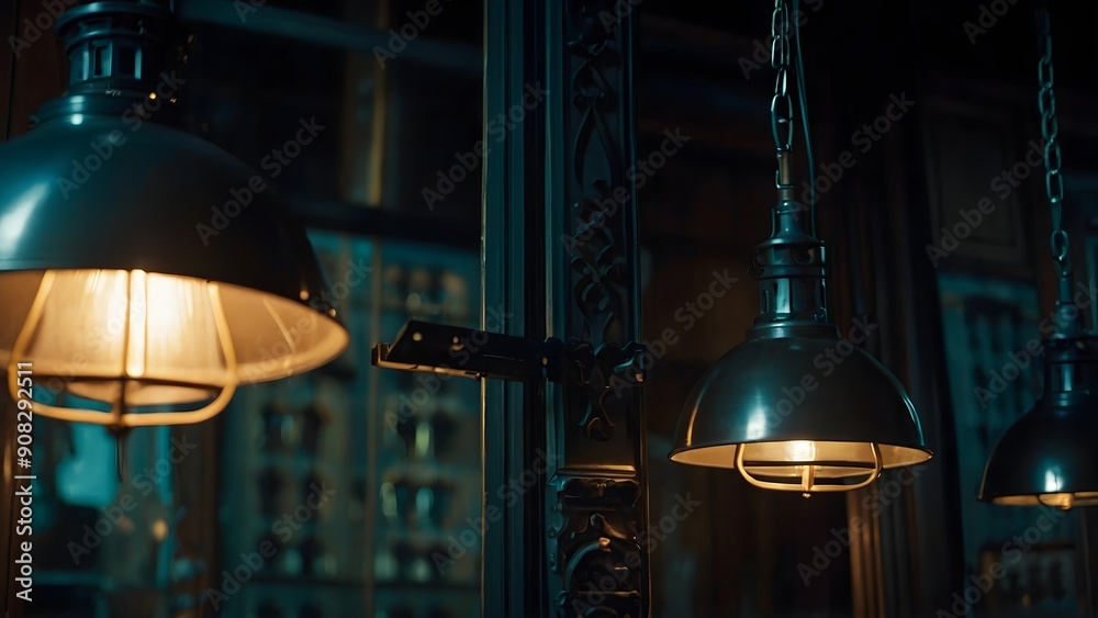 Colorful light bulb creating dynamic lighting effects Colorful light bulb creating dynamic lighting effects