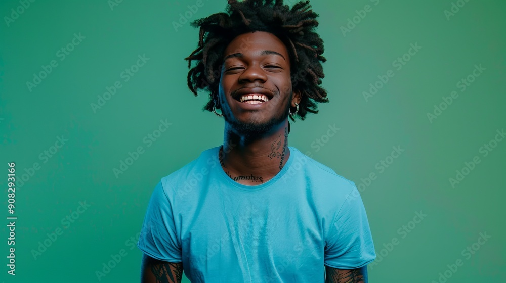 Smiling Man on Green Background 7 Smiling Man on Green Background 7