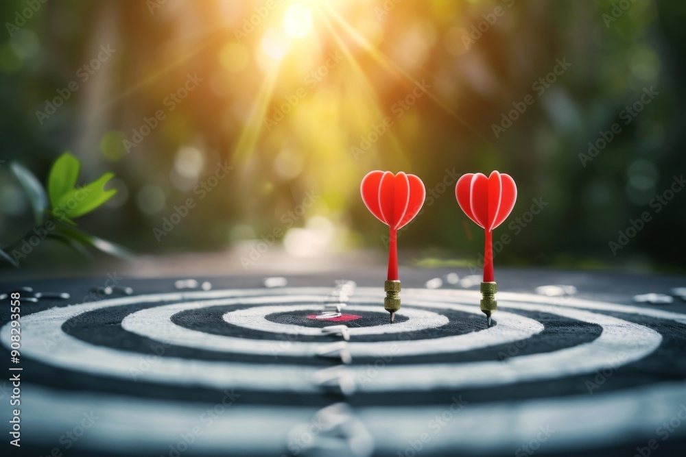 Darts hitting the center of the dartboard, symbolizing precise targeting for profit and business growth. This image represents strategic planning and successful goal achievement in a business context. Darts hitting the center of the dartboard, symbolizing precise targeting for profit and business growth. This image represents strategic planning and successful goal achievement in a business context.