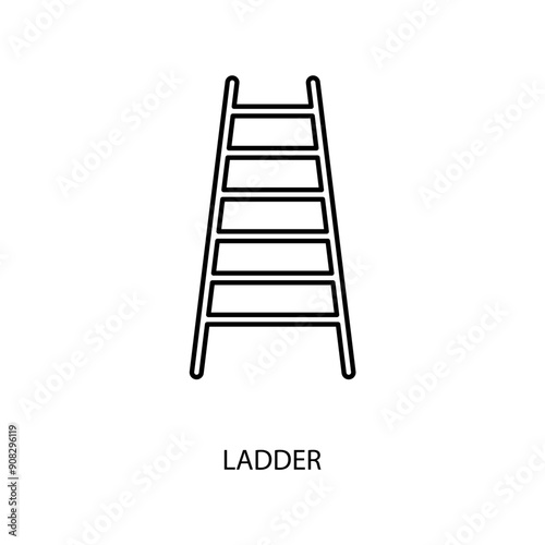 ladder concept line icon. Simple element illustration. ladder concept outline symbol design.