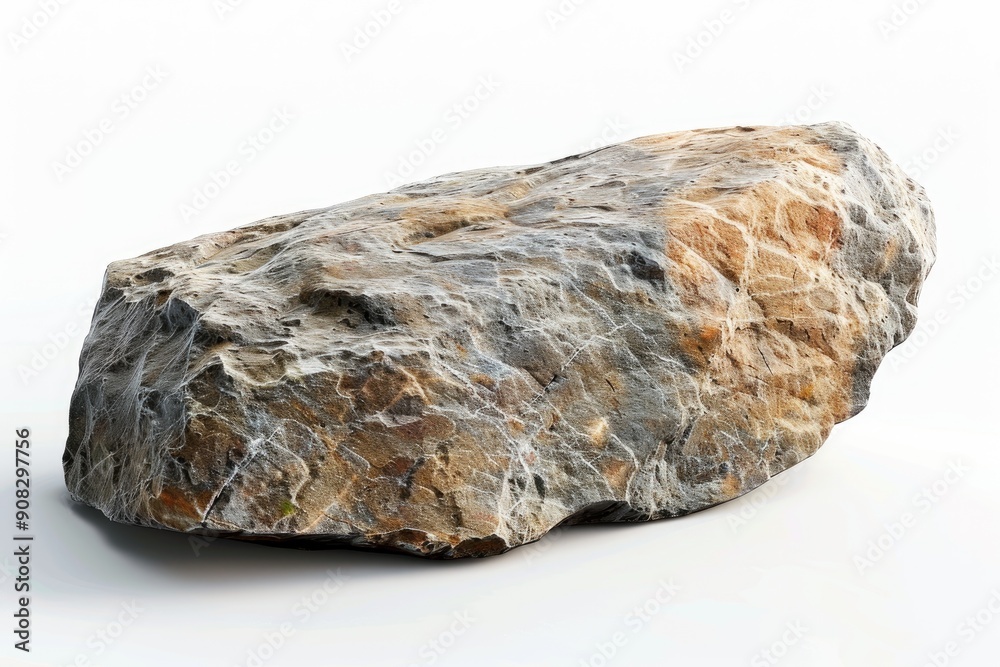Large gray and brown rock isolated. Perfect for adding a natural element to your design. Large gray and brown rock isolated. Perfect for adding a natural element to your design.