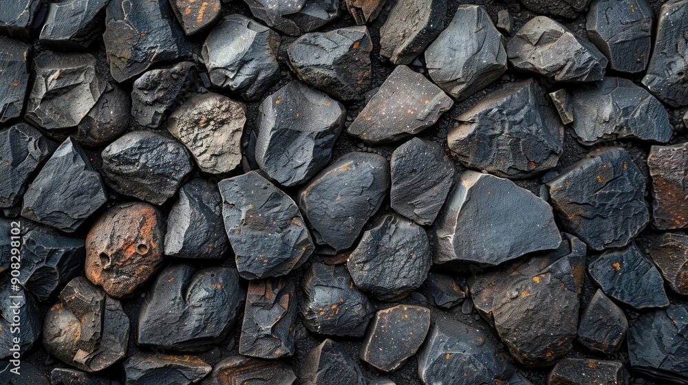 A textured background of dark gray rocks. This image can be used for website backgrounds, brochures, or design elements. A textured background of dark gray rocks. This image can be used for website backgrounds, brochures, or design elements.