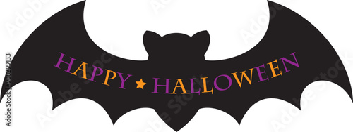 ハロウィーン用のこうもりのベクターイラスト