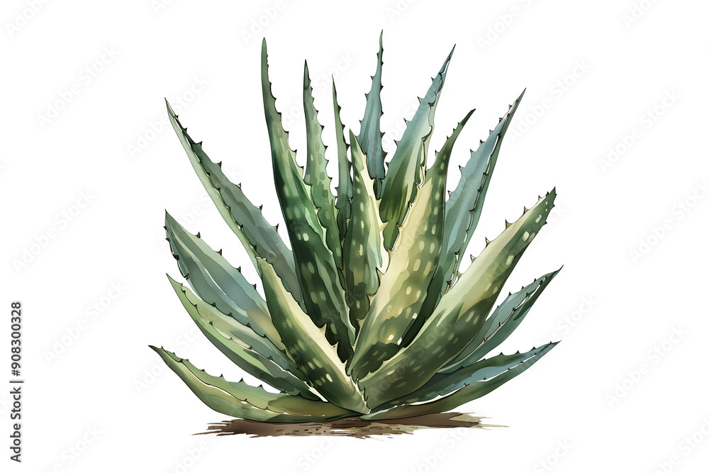 Watercolor Aloe Vera Isolated cut out Illustration Watercolor Aloe Vera Isolated cut out Illustration