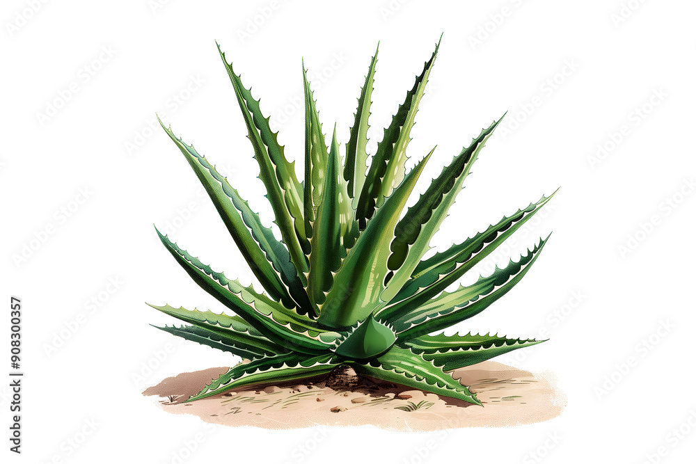 Watercolor Aloe Vera Isolated cut out Illustration Watercolor Aloe Vera Isolated cut out Illustration