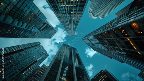 Financial District Dreams - Urban Fusion of Wealth and Cityscapes