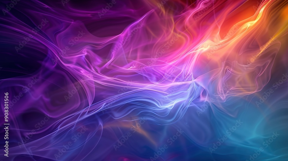 Obraz premium Energetic Fractal Symphony: Lush Patterns of Nature's Essence with Copyspace