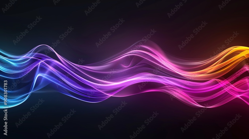 Vibrant Light Trails Background with Space for Text Vibrant Light Trails Background with Space for Text