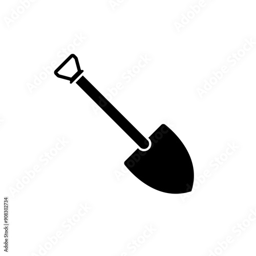 shovel concept line icon. Simple element illustration. shovel concept outline symbol design.