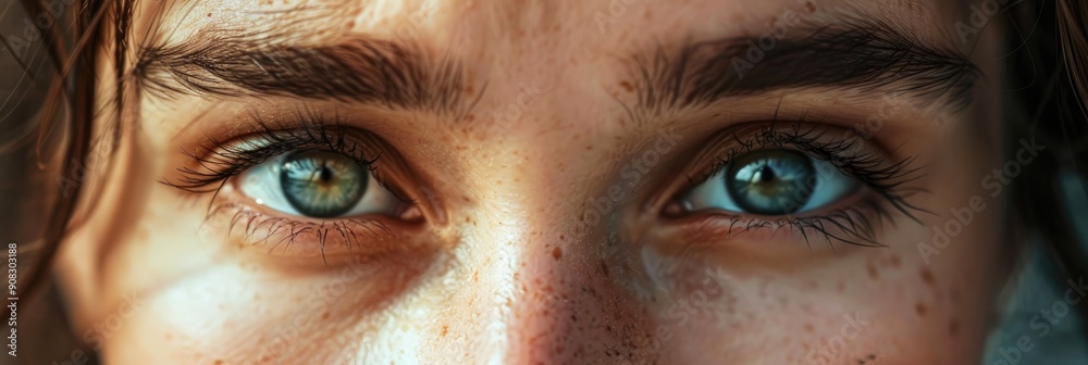 Woman s intense gaze and subtly creased brow reflect profound doubt and eagerness to inquire further Woman s intense gaze and subtly creased brow reflect profound doubt and eagerness to inquire further