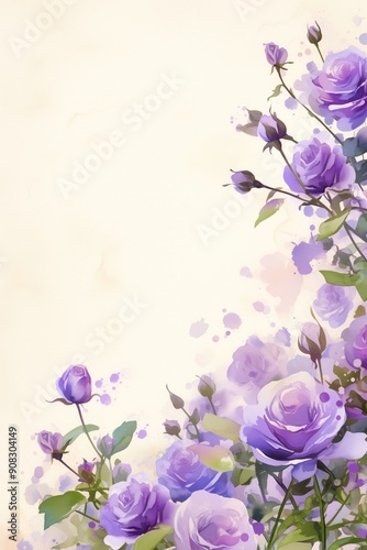 Free watercolor Rose blossom drawing white background