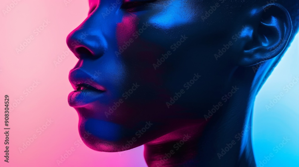 Neon Silhouette Portrait 12 Neon Silhouette Portrait 12