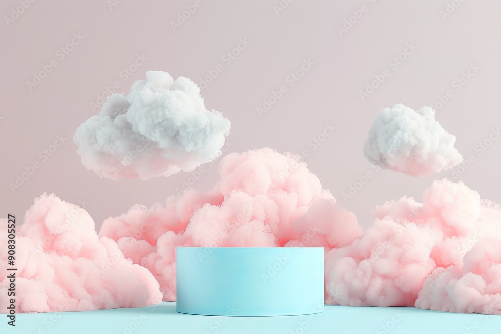 Dreamy Cloud Display with Pink Arch 16 Dreamy Cloud Display with Pink Arch 16