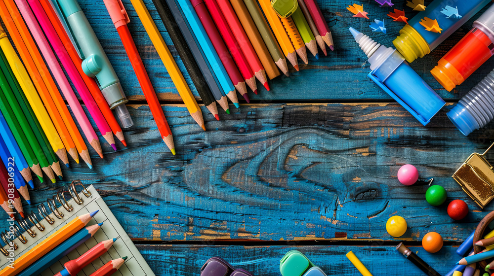 Naklejka premium Find all the essential school supplies you need, from notebooks and pens to backpacks and calculators. Start the school year prepared and ready for success