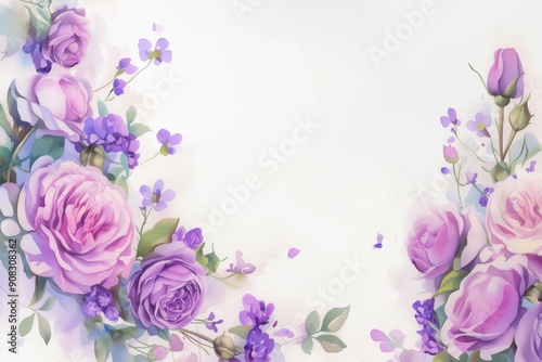 Free watercolor Rose blossom drawing white background