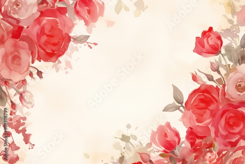 Free watercolor Rose blossom drawing white background