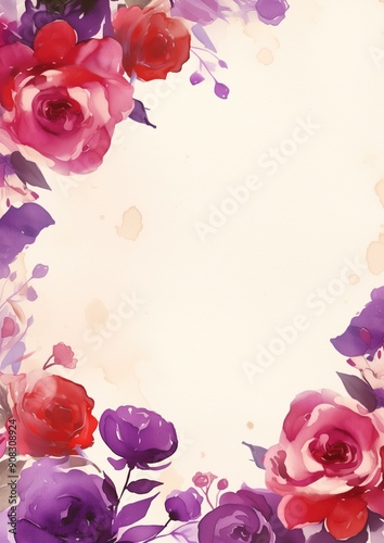 Free watercolor Rose blossom drawing white background