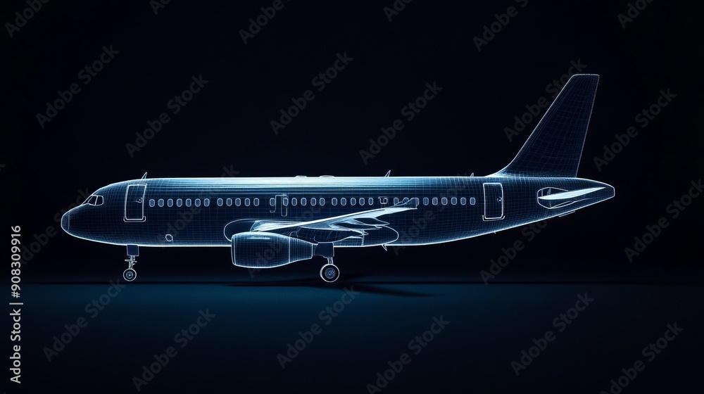 Neon Aircraft Blueprint 1 Neon Aircraft Blueprint 1