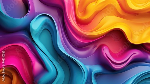 Energetic Abstract Background with Dynamic Shapes and Bold Colors for Vibrant Designs photo