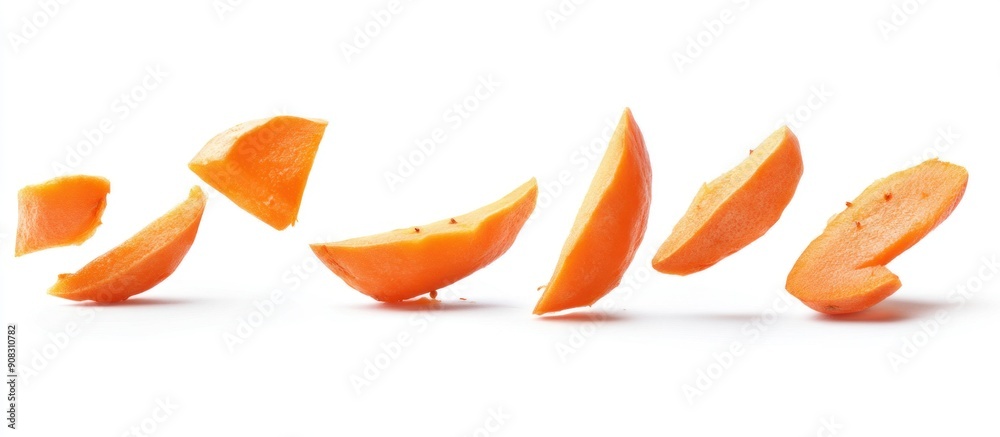 Orange Slices on White Background Orange Slices on White Background