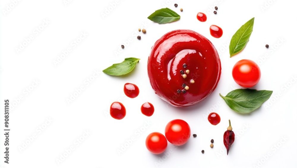 Tomato Ketchup with Fresh Basil and Peppercorns Tomato Ketchup with Fresh Basil and Peppercorns