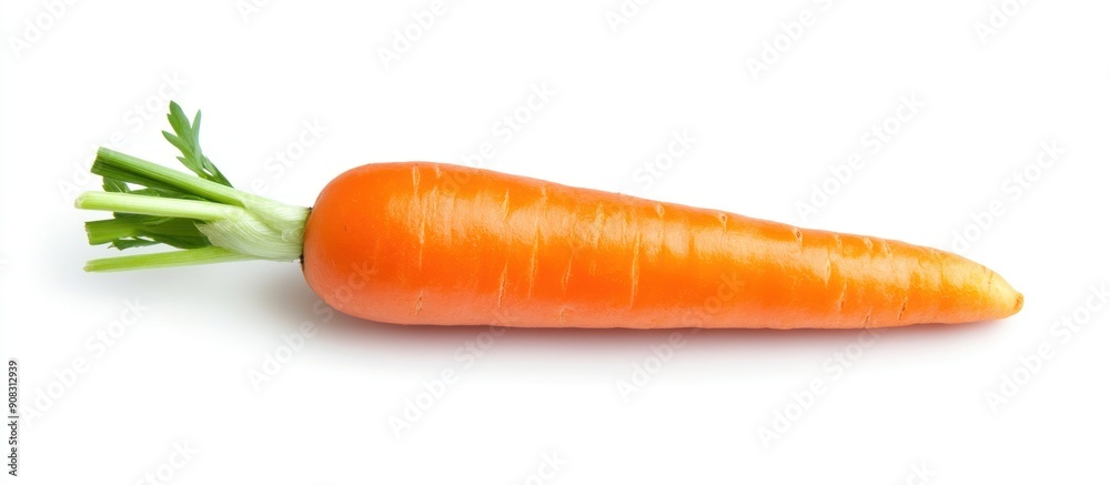 A Single Fresh Carrot Isolated on White Background A Single Fresh Carrot Isolated on White Background