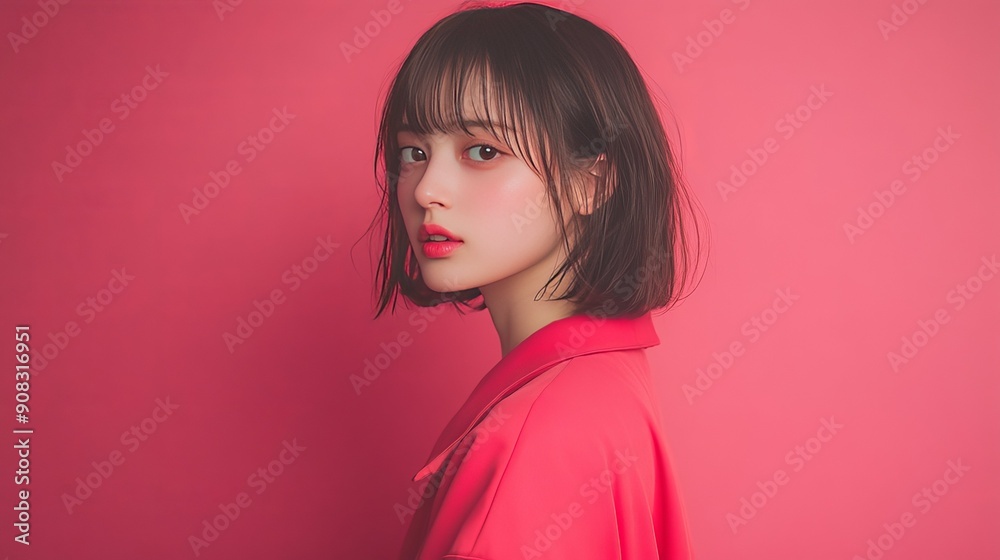 Moody Portrait of a Woman with Short Hair 6 Moody Portrait of a Woman with Short Hair 6