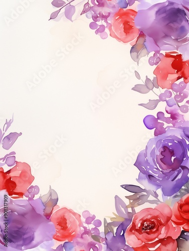 Free watercolor Rose blossom drawing white background