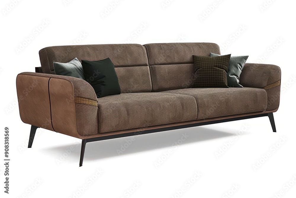 Fototapeta premium Contemporary Brown Sofa 14