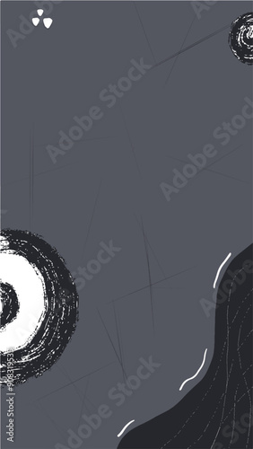 Vector optical illusion. Black and white twisted stripes abstract background. 