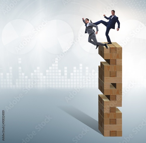 Business competition concept with two businessmen
