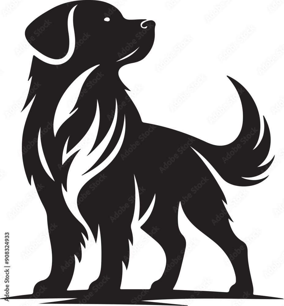Dog logo design silhouette vector art illustration Dog logo design silhouette vector art illustration