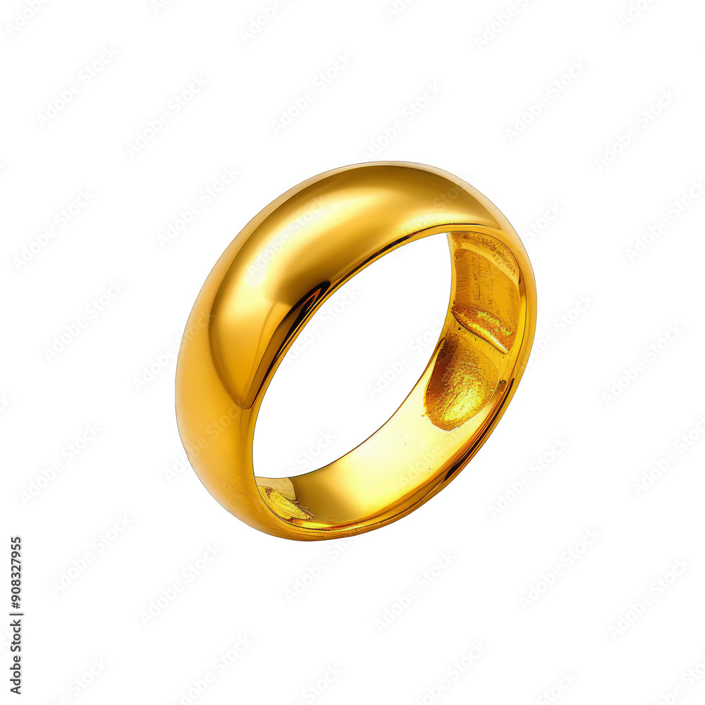 A gold ring with a large diameter A gold ring with a large diameter