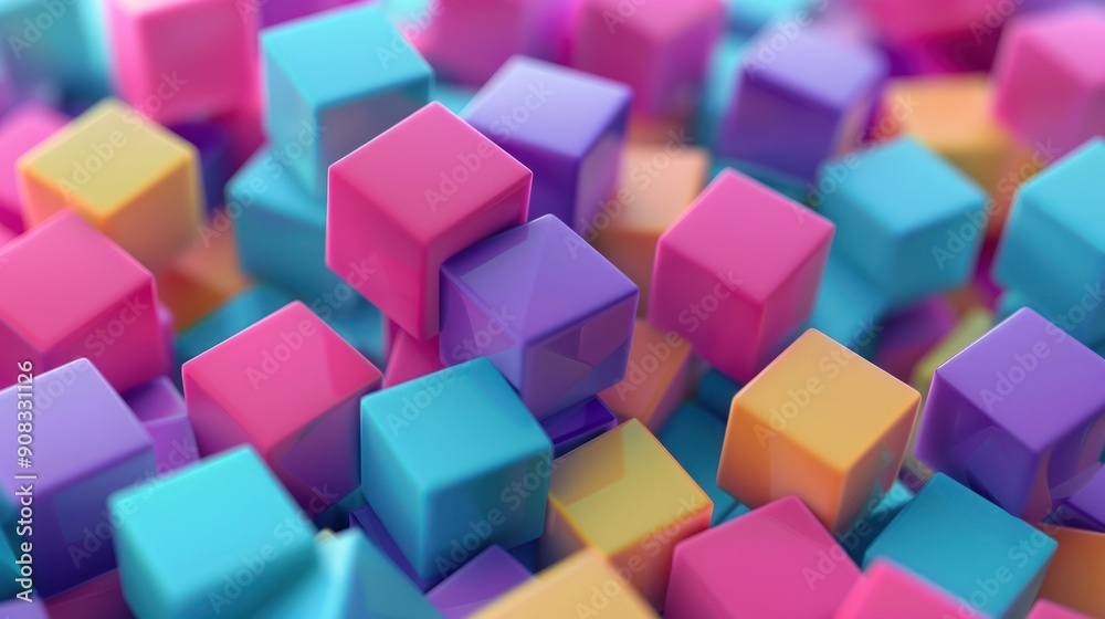 Colorful cube background Colorful cube background