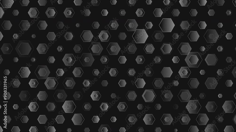 Geometric black grey minimal background with hexagonal texture