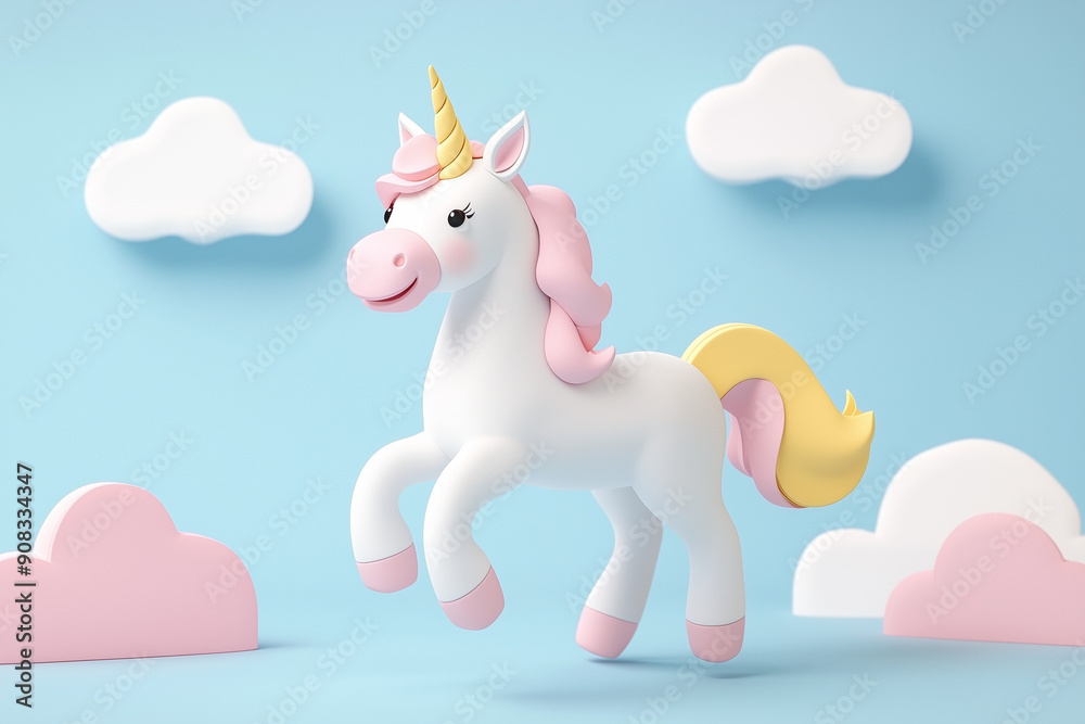 Fototapeta premium Beautiful Colorful Cute Horse Design