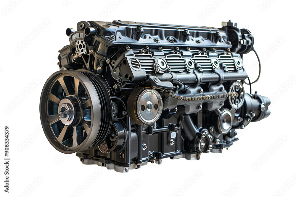 Diesel engine isolated on transparent background Diesel engine isolated on transparent background