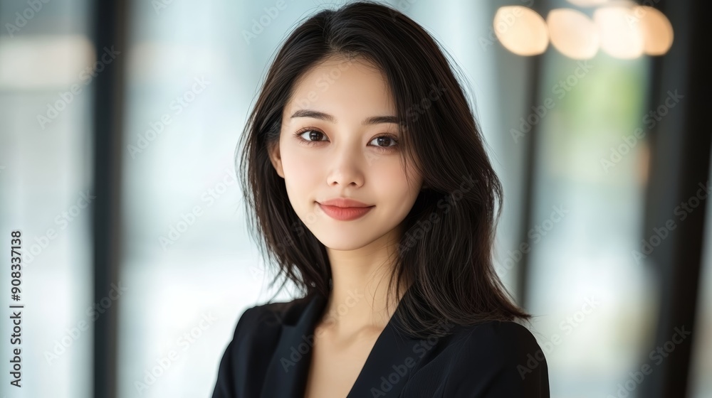 Confident Asian Businesswoman in Office Confident Asian Businesswoman in Office