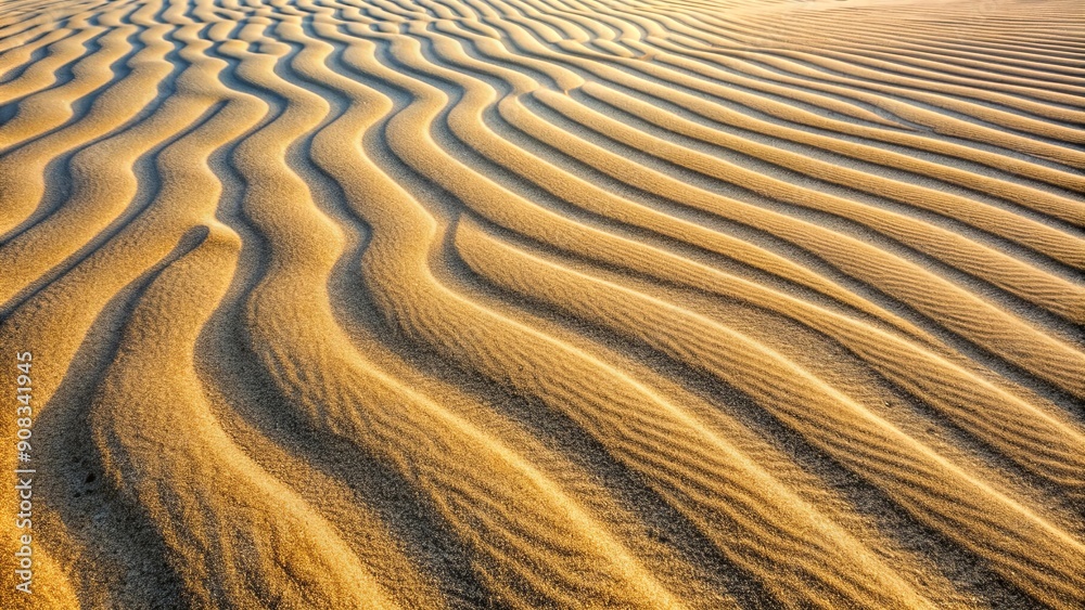 Naklejka premium Abstract sand pattern created by wind on a beach, sand, pattern, abstract, design, natural, texture, background, coastline