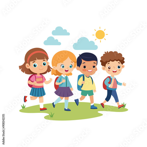 Set of Back To School vector illustration design on a white background