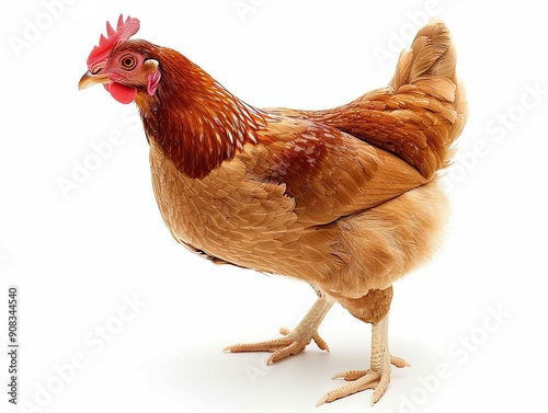 chicken isolated on white background photo