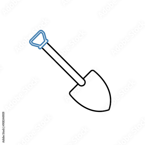 shovel concept line icon. Simple element illustration. shovel concept outline symbol design.